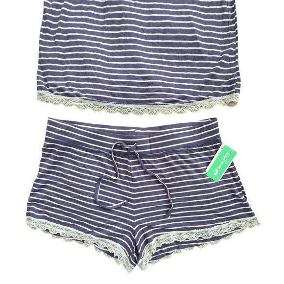 HONEYDEW INTIMATES Jasper Stripe Racerback Tank & Shorts Pajama Set Women's M - Picture 2 of 9